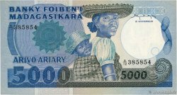 5000 Francs - 1000 Ariary MADAGASCAR  1983 P.069a
