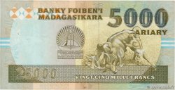 25000 Francs - 5000 Ariary MADAGASCAR  1993 P.074Aa MBC
