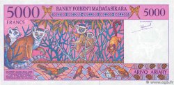 5000 Francs - 1000 Ariary MADAGASCAR  1995 P.078a UNC