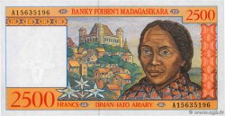2500 Francs - 500 Ariary MADAGASCAR  1998 P.081