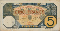 5 Francs DAKAR FRENCH WEST AFRICA Dakar 1925 P.05Bc
