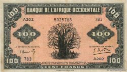 100 Francs FRENCH WEST AFRICA  1942 P.31a SS