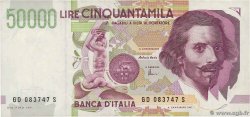 50000 Lire ITALY  1992 P.116c VF