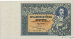 20 Zlotych POLONIA  1931 P.073 FDC