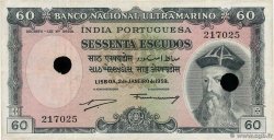 60 Escudos Annulé INDE PORTUGAISE  1959 P.42