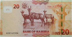 20 Namibia Dollars NAMIBIA  2011 P.12a UNC