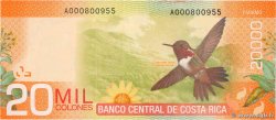 20000 Colones COSTA RICA  2009 P.278a UNC
