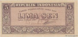 5 Sen INDONESIA  1945 P.014