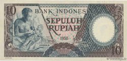 10 Rupiah INDONESIA  1958 P.056