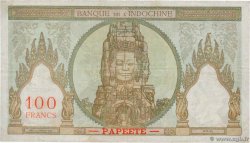 100 Francs TAHITI  1961 P.14d BB