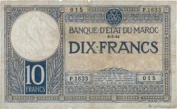 10 Francs MOROCCO  1941 P.17b