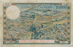 100 Dirhams sur 10000 Francs MOROCCO  1955 P.52 F+