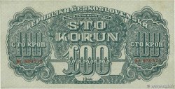 100 Korun TCHÉCOSLOVAQUIE  1944 P.048a TTB+