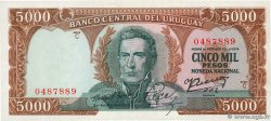 5000 Pesos URUGUAY  1967 P.050b ST