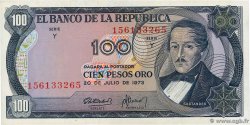 100 Pesos Oro COLOMBIA  1973 P.415 FDC