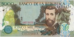 5000 Pesos COLOMBIA  1999 P.447d UNC