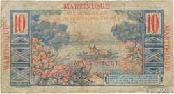 10 Francs Colbert MARTINIQUE  1946 P.28 q.MB