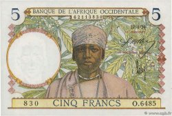 5 Francs AFRIQUE OCCIDENTALE FRANÇAISE (1895-1958)  1939 P.21