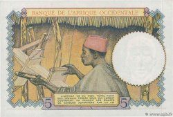 5 Francs FRENCH WEST AFRICA  1939 P.21 UNC-