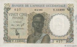 25 Francs FRENCH WEST AFRICA  1953 P.38