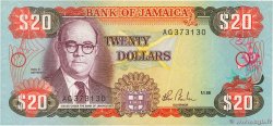 20 Dollars GIAMAICA  1985 P.72a