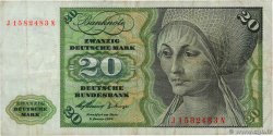 20 Deutsche Mark GERMAN FEDERAL REPUBLIC  1960 P.20a BC