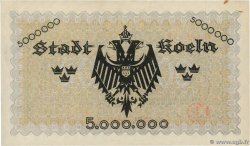 5 Millions Mark GERMANIA Köln 1923  AU