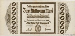 2 Millions Mark GERMANY Langquaid 1923 