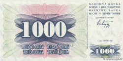1000 Dinara BOSNIE HERZÉGOVINE  1992 P.015a