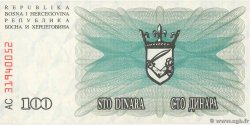 100 Dinara BOSNIEN-HERZEGOWINA  1992 P.013a ST