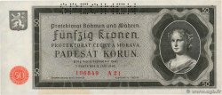 50 Korun Spécimen BöHMEN UND Mähren  1940 P.05s