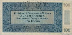 100 Korun Spécimen BOEMIA E MORAVIA  1940 P.07s q.FDC