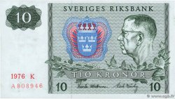 10 Kronor SWEDEN  1976 P.52d AU