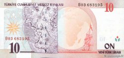 10 Livres TURQUIE  2005 P.218 NEUF