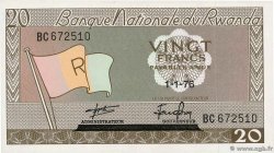 20 Francs RWANDA  1976 P.06e