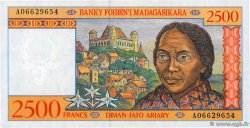 2500 Francs - 500 Ariary MADAGASCAR  1998 P.081