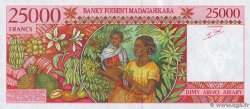 25000 Francs - 5000 Ariary MADAGASCAR  1998 P.082 SPL