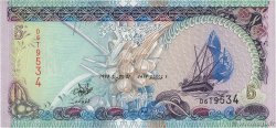 5 Rufiyaa MALDIVES  1998 P.18a