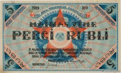 5 Rubli LETONIA Riga 1919 P.R3a