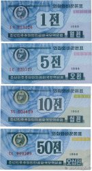 1  5  10  50 Chon Lot COREA DEL NORTE  1988 P.23 à P.26