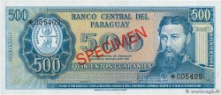 500 Guaranies Spécimen PARAGUAY  1979 P.CS1 FDC
