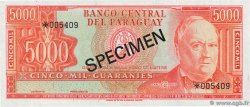 5000 Guaranies Spécimen PARAGUAY  1979 P.CS1