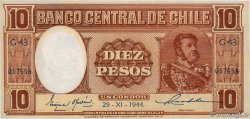 10 Pesos - 1 Condor CHILE  1944 P.103
