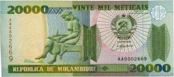 20000 Meticais MOZAMBIQUE  1999 P.140 NEUF