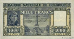 1000 Francs BELGIQUE  1945 P.128b TTB+