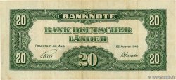 20 Deutsche Mark GERMAN FEDERAL REPUBLIC  1949 P.17a BC