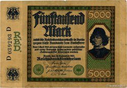 5000 Mark GERMANIA  1922 P.077 MB