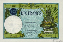 10 Francs MADAGASCAR  1948 P.036 FDC