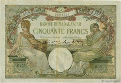50 Francs MADAGASCAR  1937 P.038 TTB
