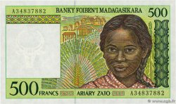 500 Francs - 100 Ariary MADAGASCAR  1994 P.075a